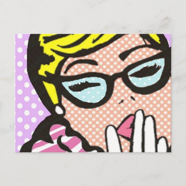 La-Di-Da Lady Comic Book Postcard (Front)