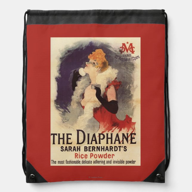 La Diaphane Woman Powdering Face Promo Poster Drawstring Bag (Front)