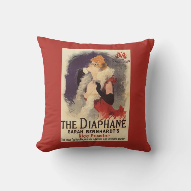 La Diaphane Woman Powdering Face Promo Poster Throw Pillow (Front)