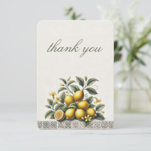 La Dolce Lemons Bridal Shower Thank You Card
