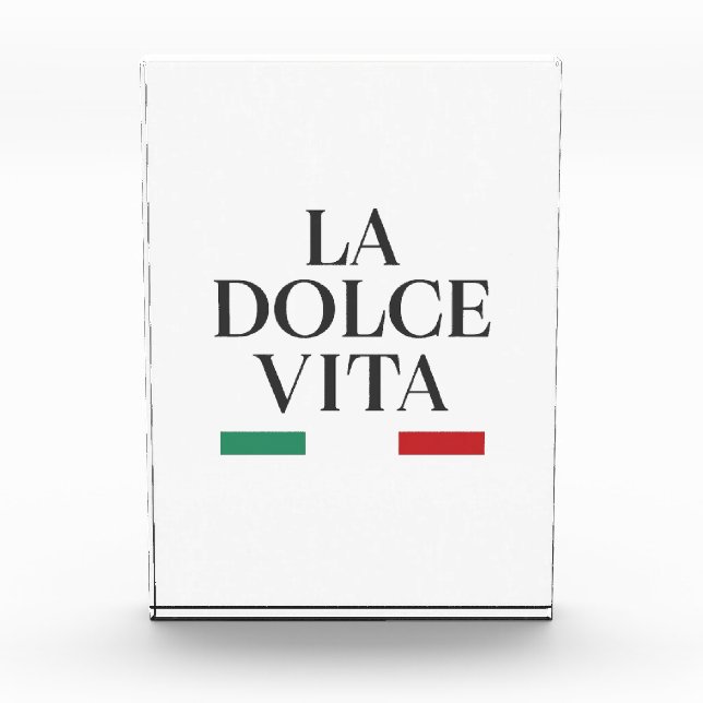 La Dolce Vita Acrylic Award – Italian Inspiration (Front)