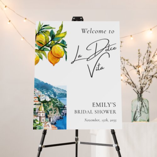 La Dolce Vita Amalfi Bridal Shower Welcome Sign