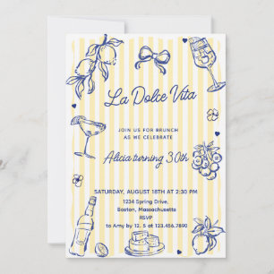 La Dolce Vita (any age) Birthday Party  Invitation