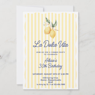  La Dolce Vita (any age) Birthday Party  Invitation
