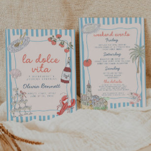 La Dolce Vita Bachelorette Party Invitation
