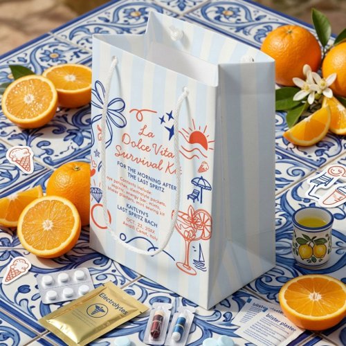 La Dolce Vita Bachelorette Party Survival Kit Small Gift Bag