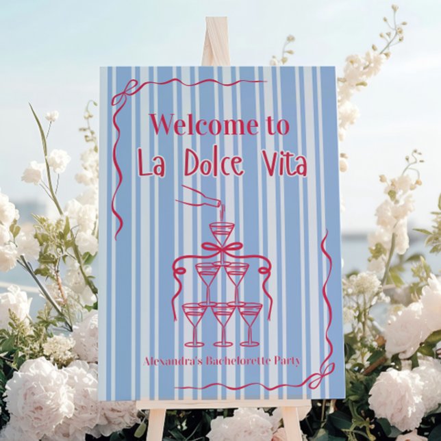 La Dolce Vita Bachelorette Weekend Itinerary Foam Board (Creator Uploaded)