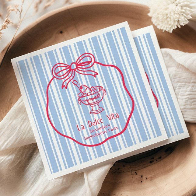 La Dolce Vita Bachelorette Weekend Napkins (Creator Uploaded)