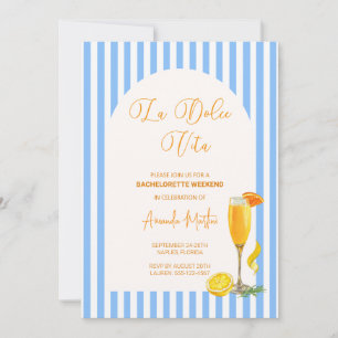 La Dolce Vita Bachelorette Weekend Party Save The Date