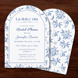 La Dolce Vita Bridal Shower   Italian Lemon  Invitation