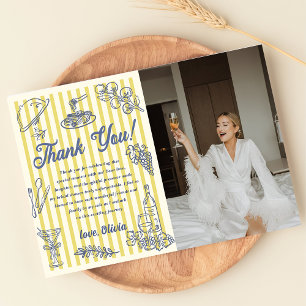 La Dolce Vita Bridal Shower Thank You Card Photo