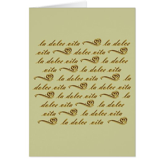 La Dolce Vita Cards (Front)
