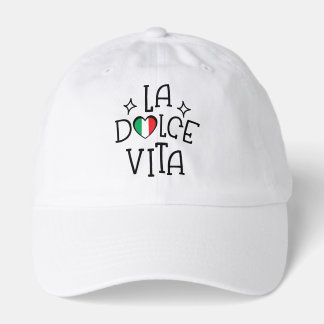 La Dolce Vita Cute Italian Flag Heart Hat