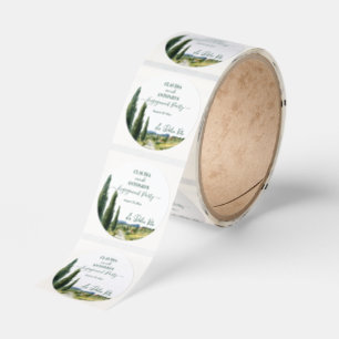 La Dolce Vita Elegant Engagement Party Classic Round Sticker