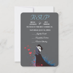 La Dolce Vita French Inspiration Classic 1940s RSVP Card