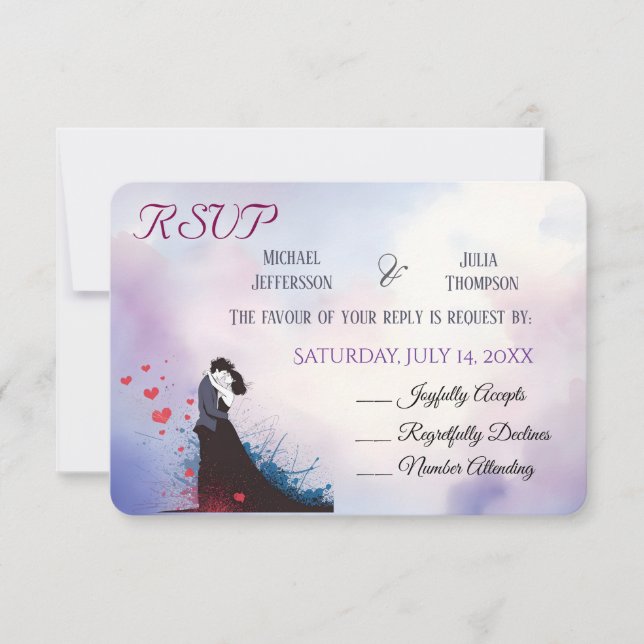 La Dolce Vita French Inspiration Classic 1940s  RSVP Card (Front)