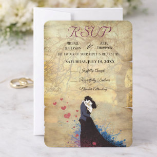 La Dolce Vita French Inspiration Classic 1940s RSVP Card