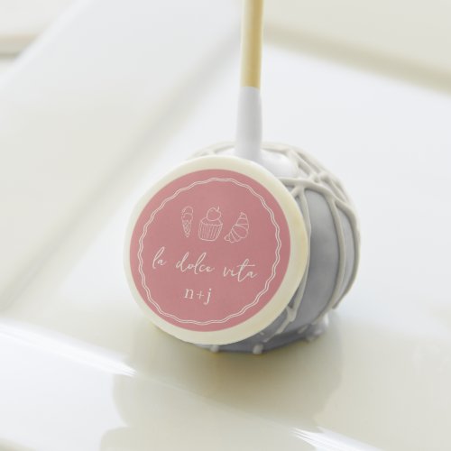 La Dolce Vita Handwritten Bridal Shower Cake Pops
