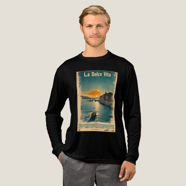 . La Dolce Vita - Inspired by 1960s Posters Tri-Blend Shirt (Full Front)