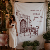 La dolce vita Italian bridal shower backdrop
