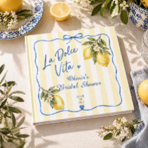 La Dolce Vita Italian Bridal Shower Guest Book