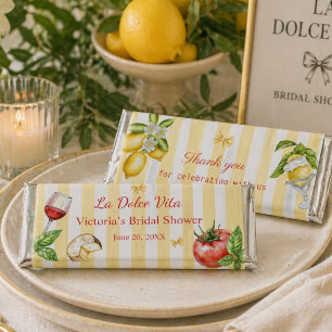 La Dolce Vita Italian Bridal Shower  Hershey Bar Favors