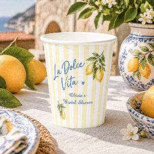 La Dolce Vita Italian Bridal Shower Paper Cups