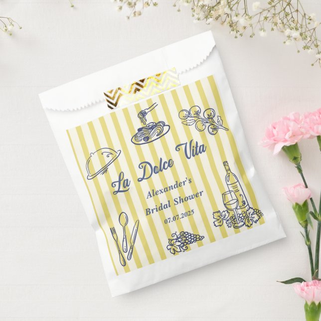 La Dolce Vita Italian Bridal Shower Party  Favor Bag (Sealed)