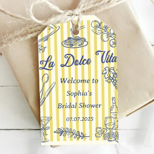 La Dolce Vita Italian Bridal Shower Party Gift Tags