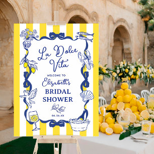 La Dolce Vita Italian Bridal Shower Welcome Foam Board