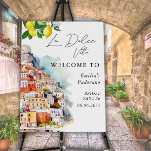 La Dolce Vita Italian Bridal Shower Welcome Sign