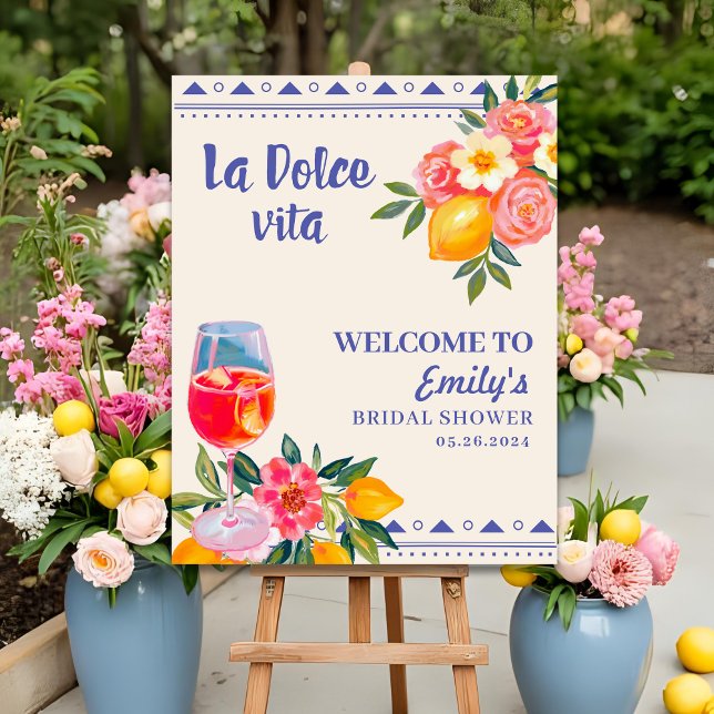 La Dolce Vita Italian  Bridal Shower Welcome Sign (Creator Uploaded)