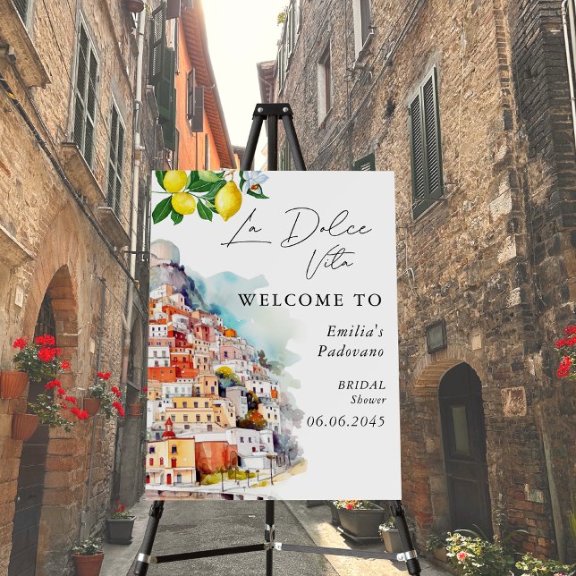 La Dolce Vita Italian Bridal Shower Welcome Sign (Creator Uploaded)