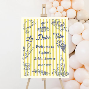 La Dolce Vita Italian Bridal Shower Welcome Sign