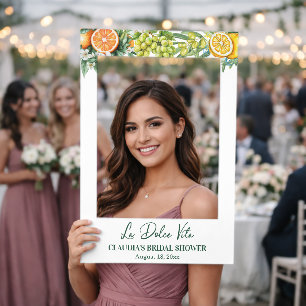 La Dolce Vita Italian Citrus Bridal Shower Selfie Frame