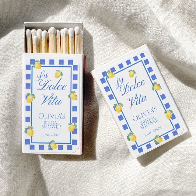 La Dolce Vita Italian Coast Lemon Tile Matchboxes (Dolce Vita Lemon Tile)