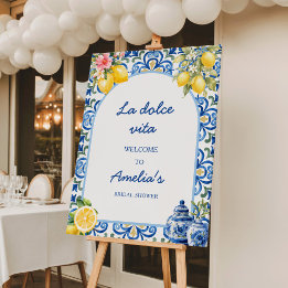la Dolce Vita Italian Dinner lemon bridal shower Foam Board