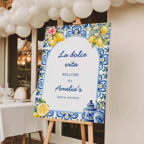 la Dolce Vita Italian Dinner lemon bridal shower Foam Board
