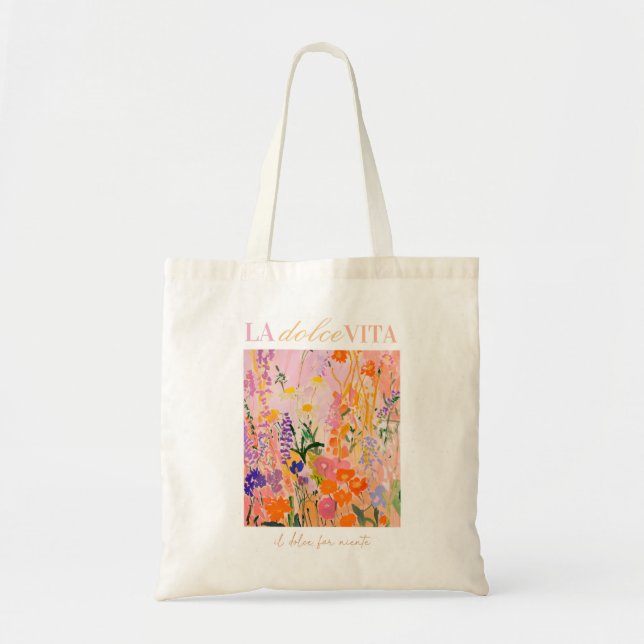 La Dolce VIta, Italian Flower Garden Tote Bag (Front)