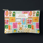 La Dolce Vita Italian French Personalized Colorful Accessory Pouch<br><div class="desc">A beautiful pouch,  with a colorful,  hand made pattern in La Dolce Vita Theme</div>