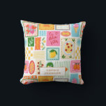 La Dolce Vita Italian French Personalized Colorful Throw Pillow<br><div class="desc">A beautiful pillow,  with a colorful,  hand made pattern in La Dolce Vita Theme. Personalize with your name.</div>