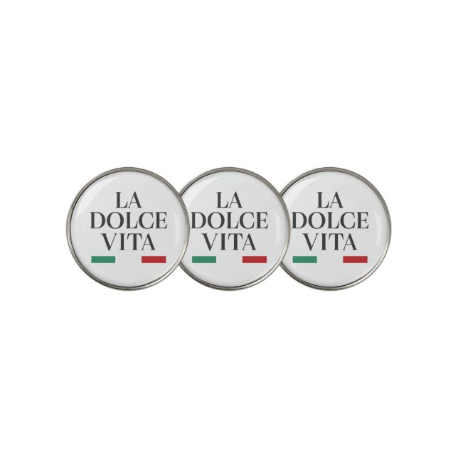 La Dolce Vita Italian Golf Ball Marker Set (3 Up)