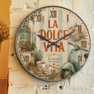La Dolce Vita Italian Large Clock