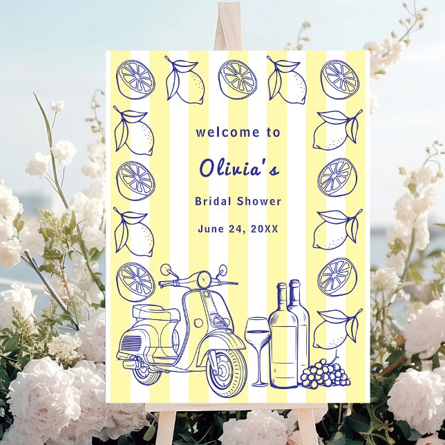 La Dolce Vita Italian Lemon Bridal Shower Sign (Creator Uploaded)
