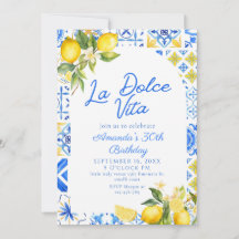 La Dolce Vita Italian Lemon elegent 30th Birthday