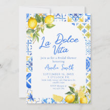 La Dolce Vita Italian Lemon elegent Bridal Shower