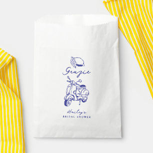 La Dolce Vita Italian Lemon Yellow Bridal Shower Favor Bag