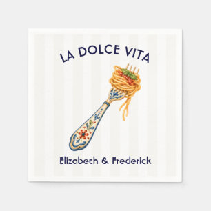 La Dolce Vita Italian Pasta Amalfi Coast Wedding Napkins