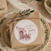 La dolce vita Italian sketch bridal shower