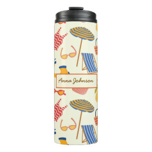 La dolce Vita Italian summer beach Pattern custom Thermal Tumbler